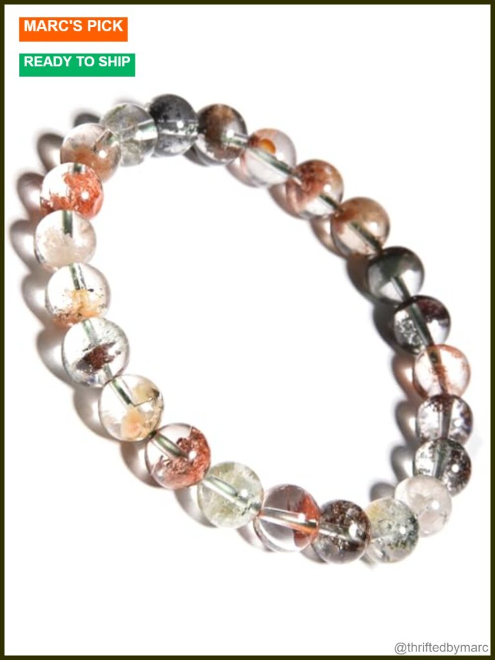 Natural Crystal Gemstone Bracelet Healing Energy Stretch Bracelet Women Men